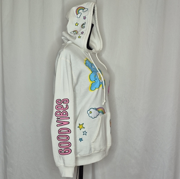 Care Bears Iconic Characters Embroidered Multi-Print Hoodie Sweatshirt - Size S - Picture 5 of 16